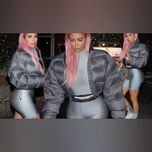 Silver Biker Short Romper